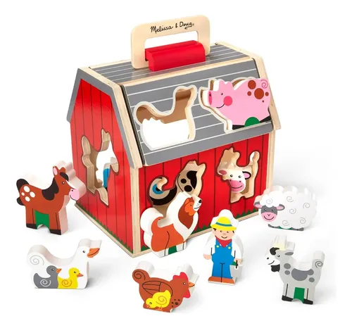 Celeiro Madeira Farm Encaixe Melissa e Doug