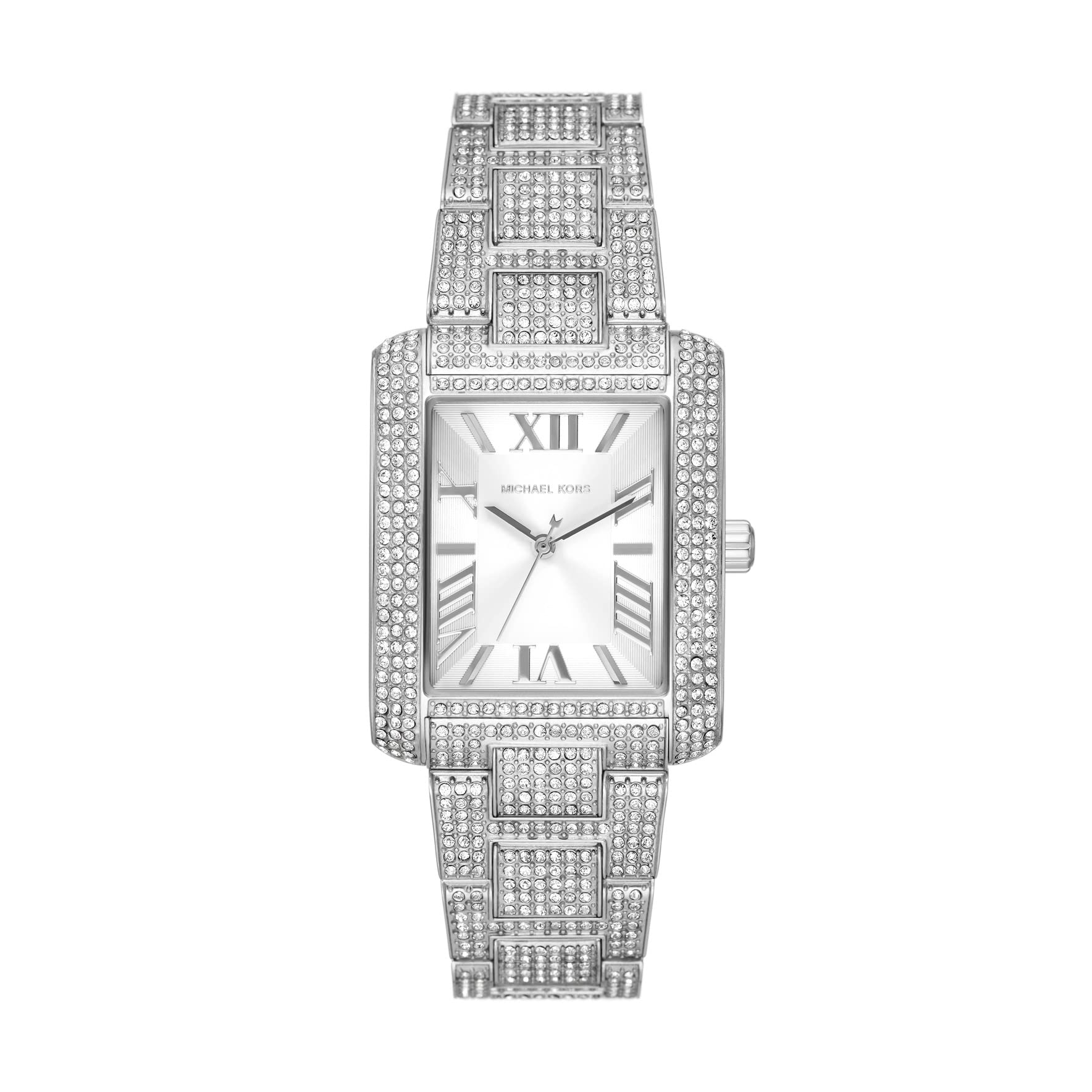 Relogio Feminino Mk Prata Cravejado