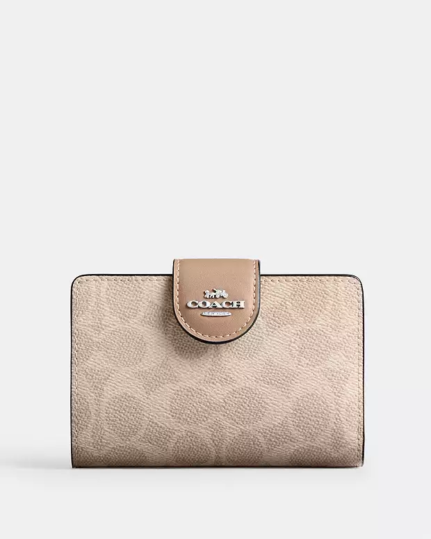 Carteira Pequena Nude Logo Coach