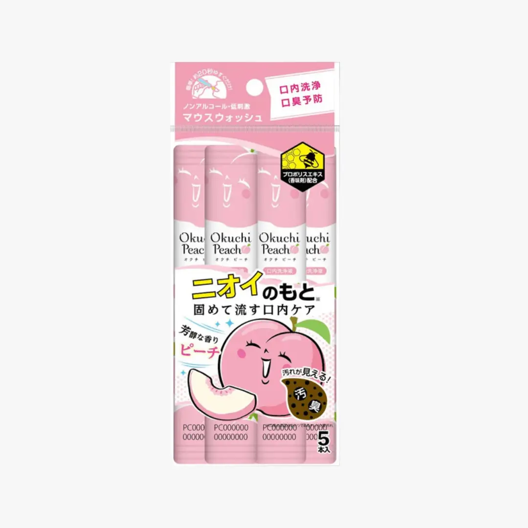 Oku Chi Peach Mouthwash 5 Sticks